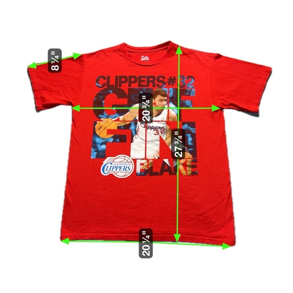Majestic Blake Griffin #32 Los Angeles Clippers NBA T-Shirt Men’s Medium - Picture 4 of 5
